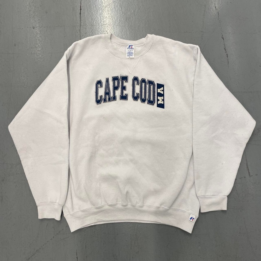 Cape Cod embroidered crewneck on vintage russel tag